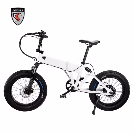 Queene Low Step Through Hidden Lithium Battery Full Suspension Fat Electric Bike Snow Ebike