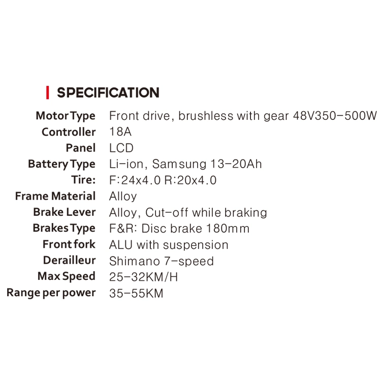 Strong Durable Throttle Type 24"*4.0 Inch Electric Fat Tire Trike